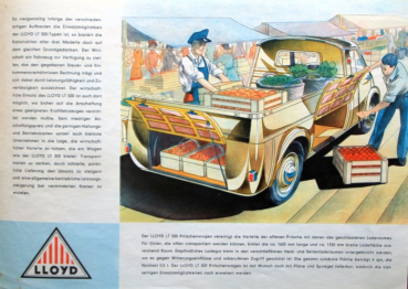 Lloyd LT 500 Modelprogram 1954 Carbrochure (10007)